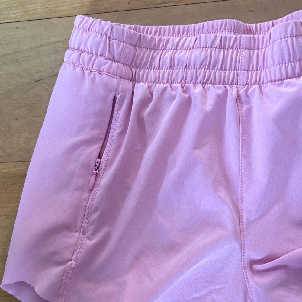 Athleta Light Pink Elastic-Waist Athletic Shorts - Picture 4 of 4
